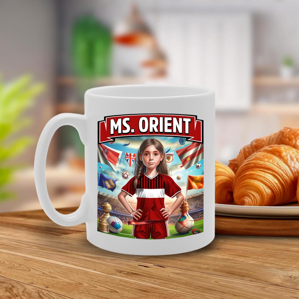 Ms Leyton   Printed Tea Coffee Ceramic  For Footie Fan Ladies Girls Mg6384 - Funny Printed Coffee Mug - Great Gift Idea