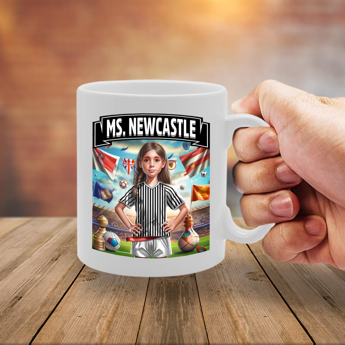 Ms Newcastle   Printed Tea Coffee Ceramic  For Footie Fan Ladies Girls Mg6384 - Funny Printed Coffee Mug - Great Gift Idea