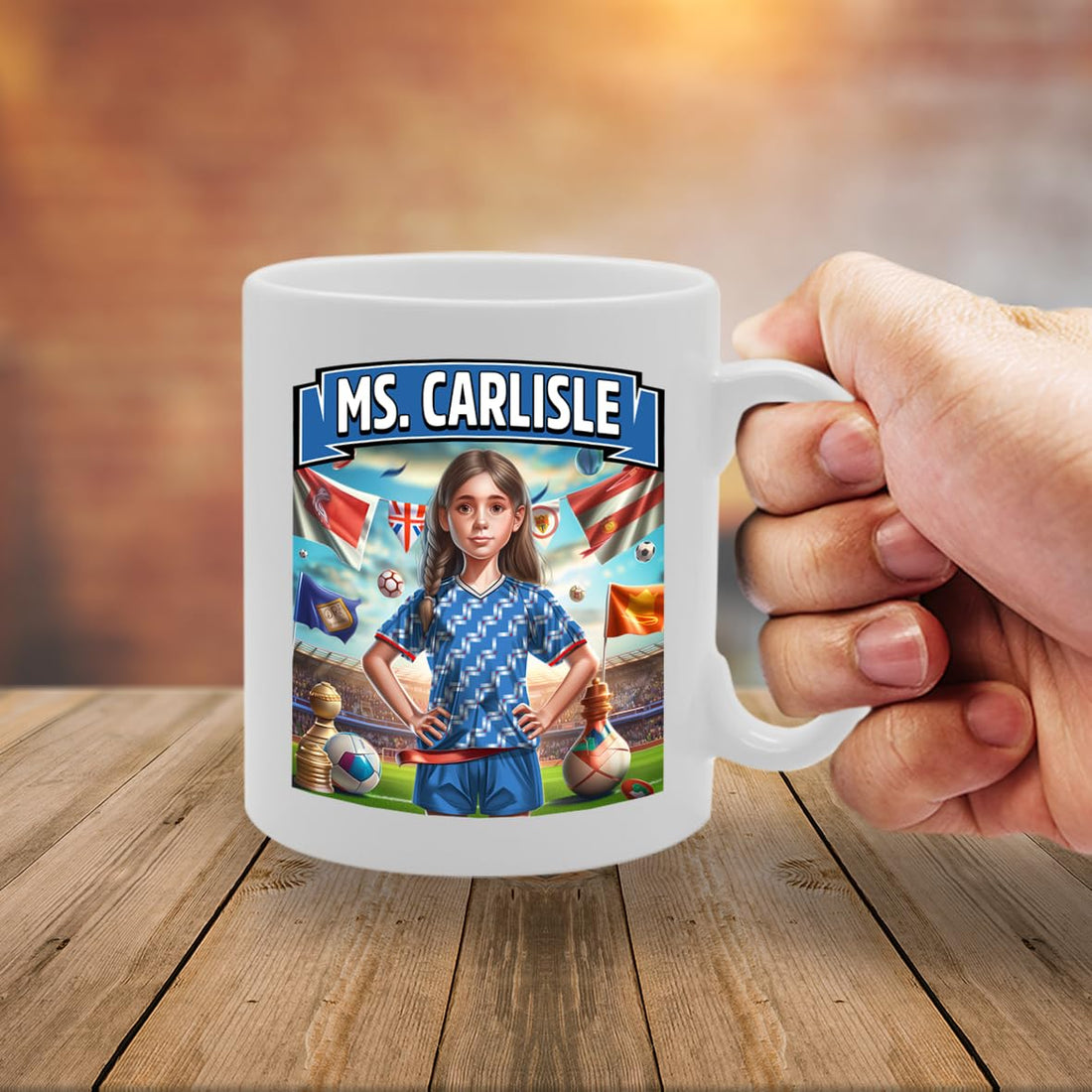 Ms Carlisle   Printed Tea Coffee Ceramic  For Footie Fan Ladies Girls Mg6384 - Funny Printed Coffee Mug - Great Gift Idea