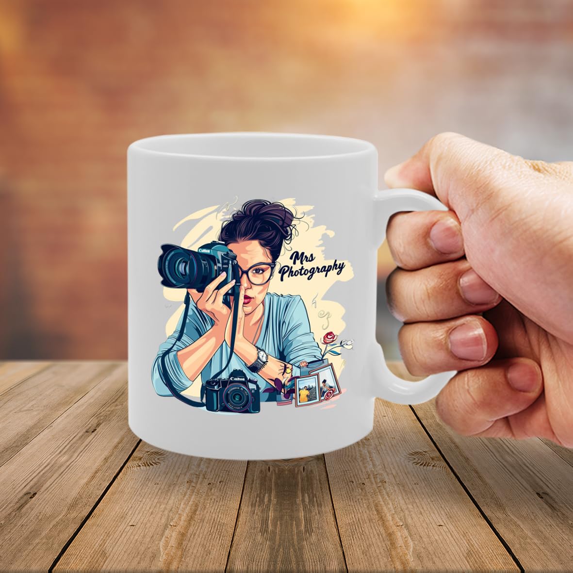 Mrs Photography  - Ideal For Photographers And Camera Enthusiasts, 11Oz Ceramic Coffee  For Shutterbugs And Visual Artists Mg5977 - Funny Printed Coffee Mug - Great Gift Idea