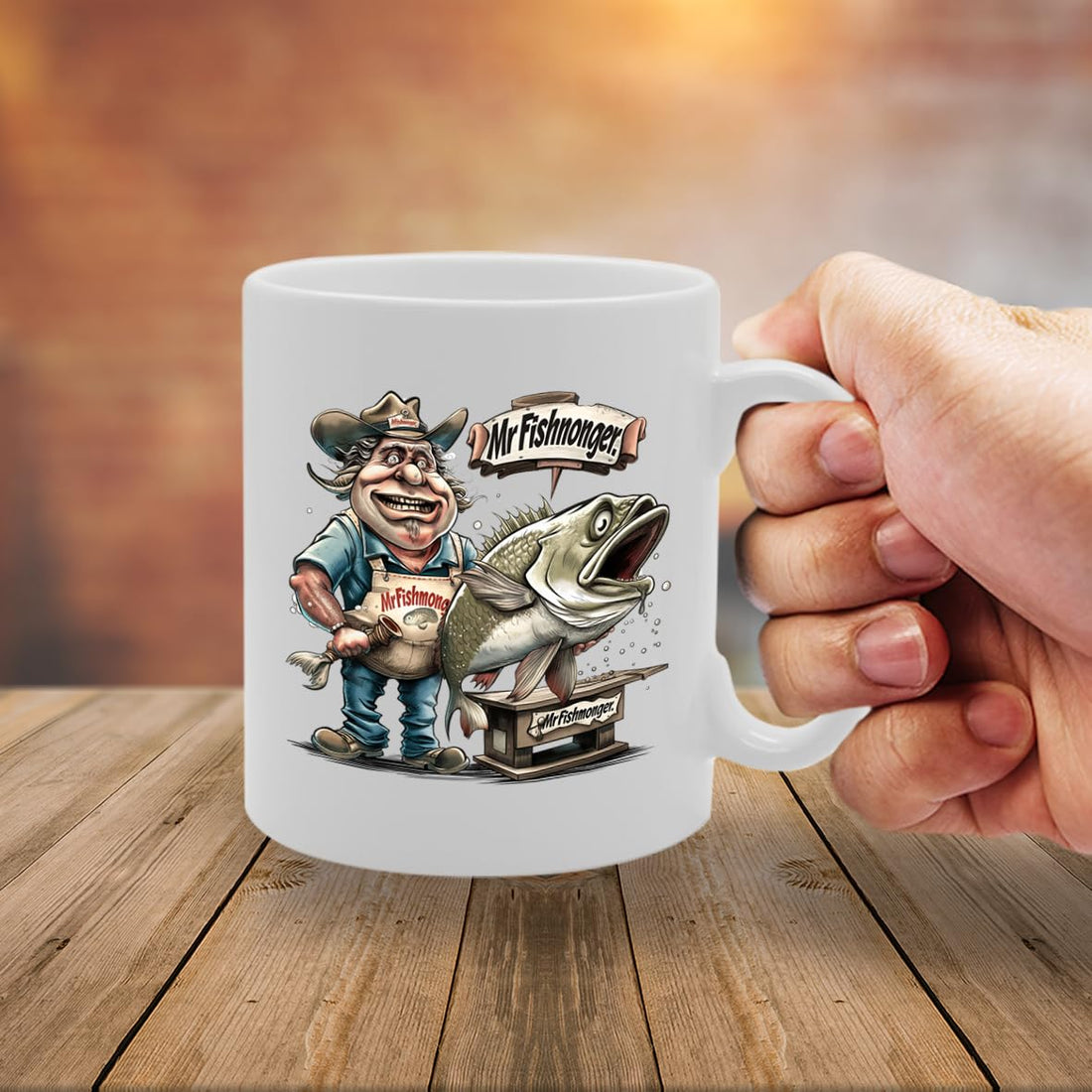 Mr Fishmonger  - Ideal For Fishmongers, Seafood Enthusiasts, Culinary Professionals - Dishwasher Safe Mg6006 - Funny Printed Coffee Mug - Great Gift Idea