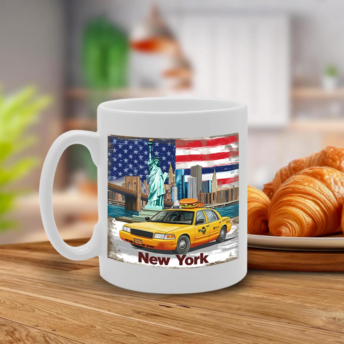 Various New York Usa Themed Ceramic  –   Coffee Tea Cup With Iconic New York Designs (New York Mg6436) - Funny Printed Coffee Mug - Great Gift Idea
