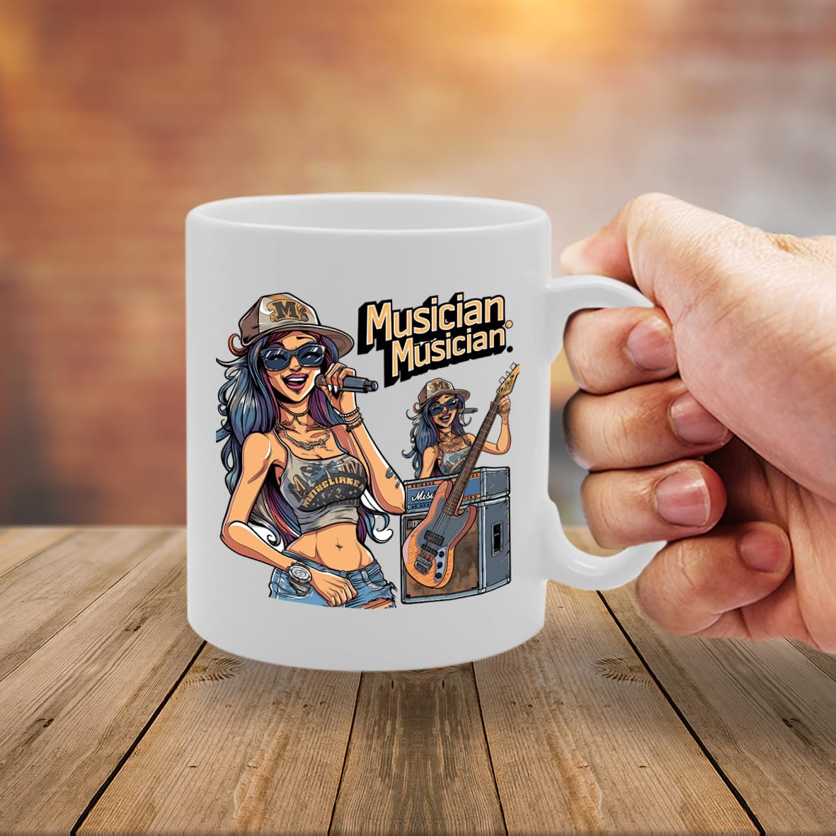 Ms Musician  - For Female Musicians, Band Members, Music Lovers, Durable Ceramic, Dishwasher Safe, Premium Print Mg6057 - Funny Printed Coffee Mug - Great Gift Idea