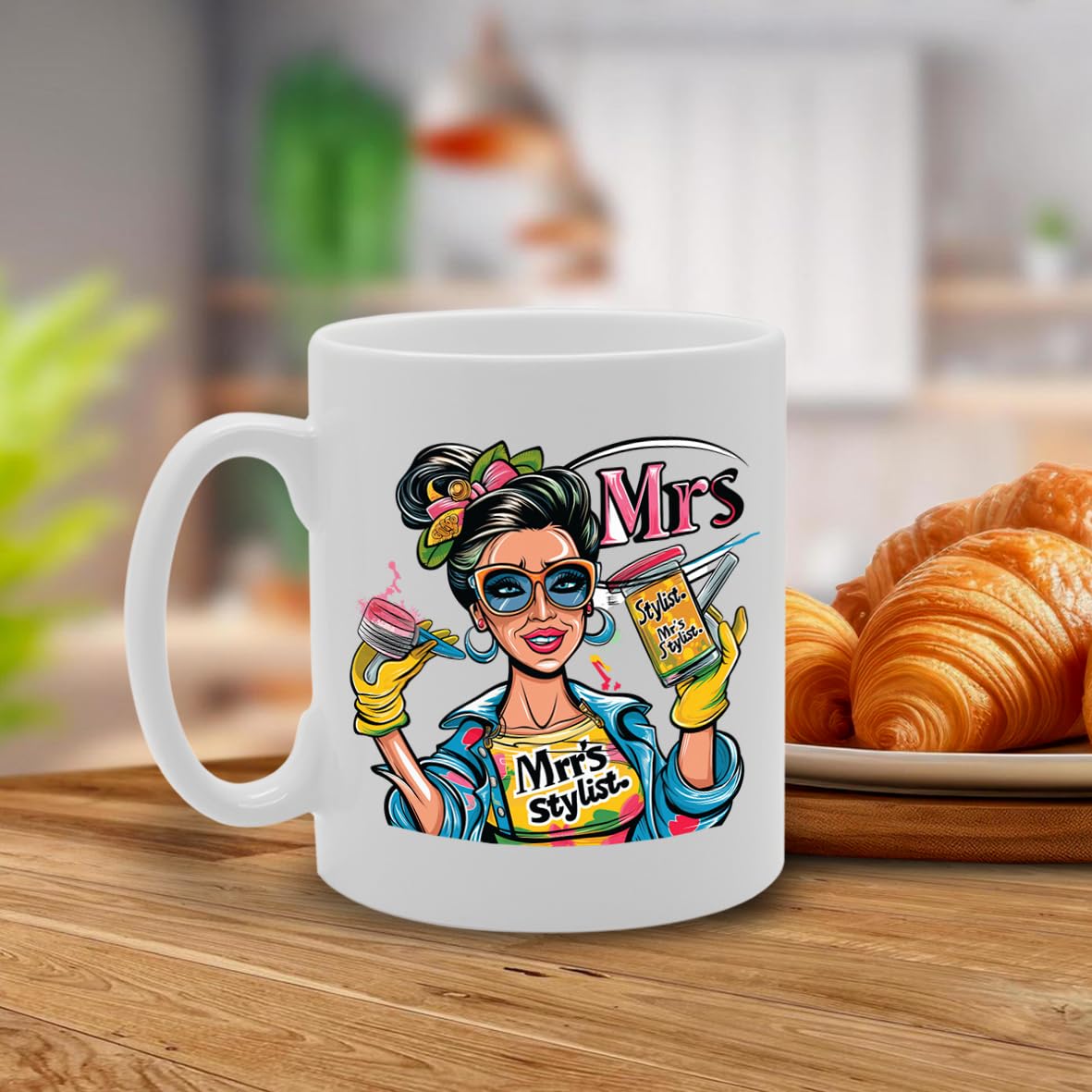 Mrs Stylist  - Ideal For Nail Beauty Technicians, Salon Professionals, Fashion Enthusiasts - Dishwasher Safe Mg6003 - Funny Printed Coffee Mug - Great Gift Idea