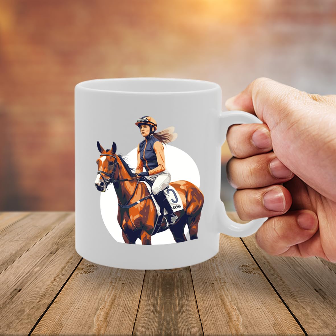 Mrs Jockey  - Ideal For Jockeys And Horse Racing Enthusiasts, 11Oz Ceramic Coffee  For Equestrian Sports Lovers Mg5972 - Funny Printed Coffee Mug - Great Gift Idea