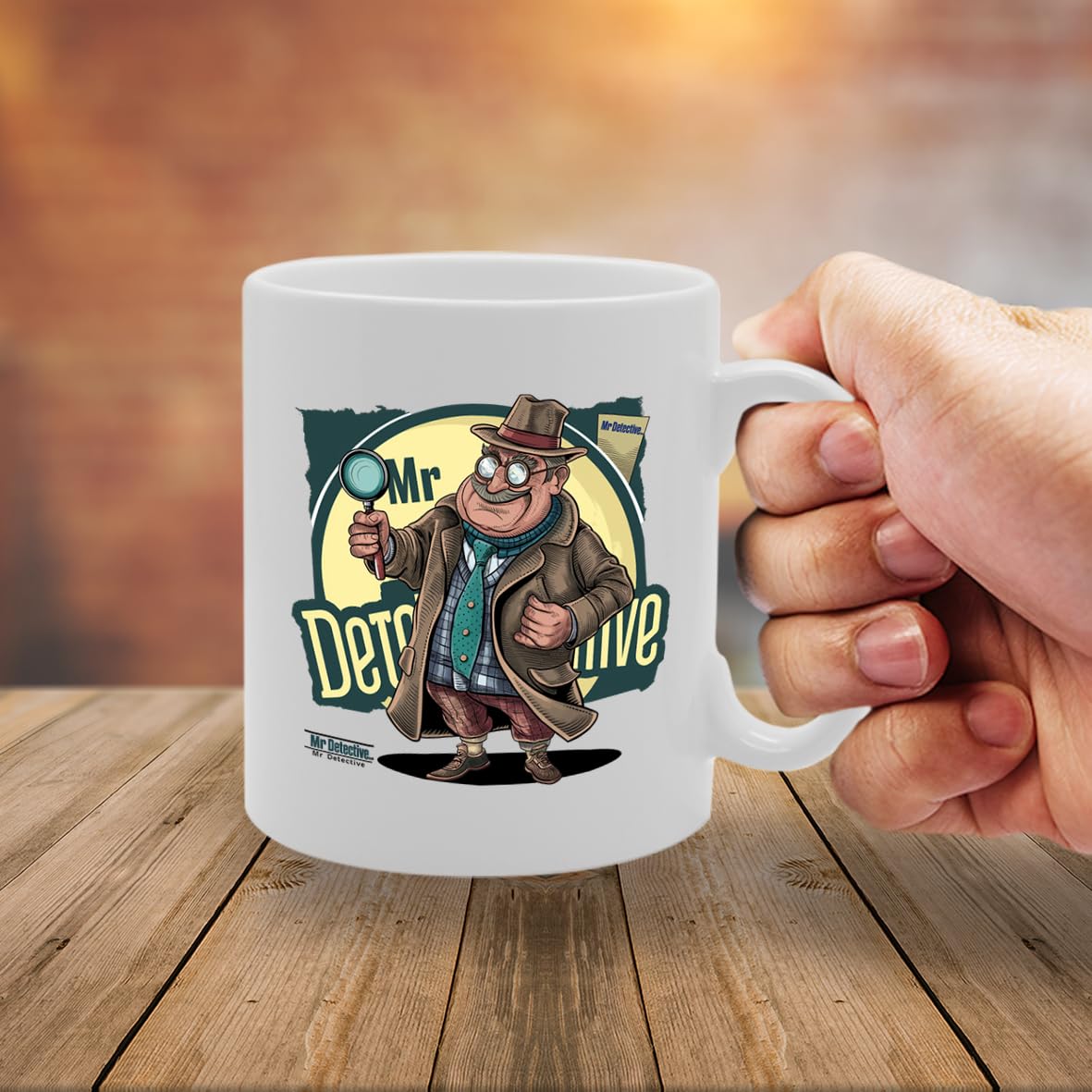 Mr Detective  - For Detectives, Investigators, Crime Enthusiasts, Durable Ceramic, Dishwasher Safe, Premium Print Mg6078 - Funny Printed Coffee Mug - Great Gift Idea