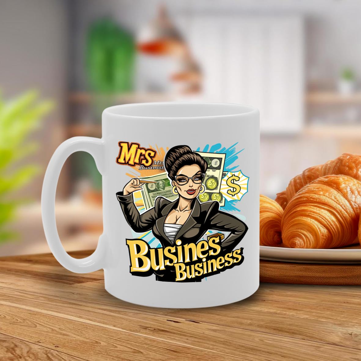Mrs Business  - Designed For Female Business Professionals, Entrepreneurs, Executives, Durable Ceramic, Dishwasher Safe, Celebrates Business Excellence Mg6027 - Funny Printed Coffee Mug - Great Gift Idea