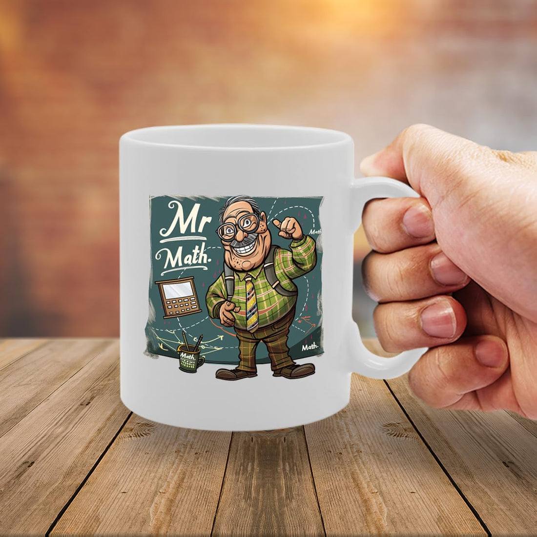 Mr Math  - Created For Math Teachers, Educators, Math Enthusiasts, Sturdy Ceramic, Dishwasher Safe Mg6019 - Funny Printed Coffee Mug - Great Gift Idea