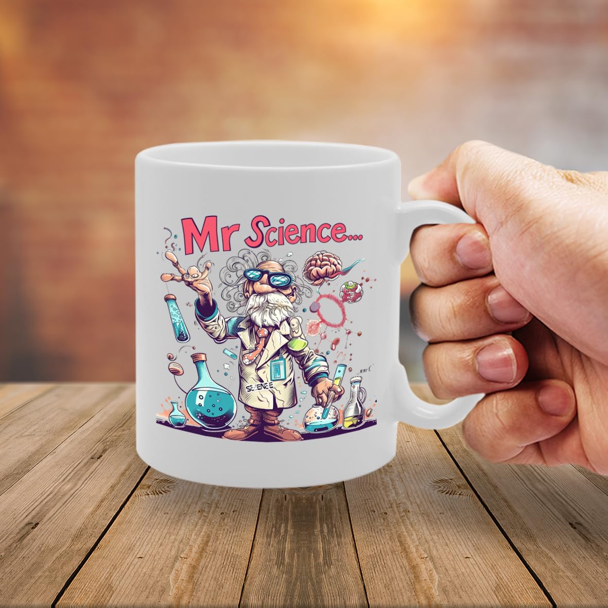 Mr Science  - Created For Scientists, Science Teachers, Research Enthusiasts, Sturdy Ceramic, Dishwasher Safe Mg6012 - Funny Printed Coffee Mug - Great Gift Idea