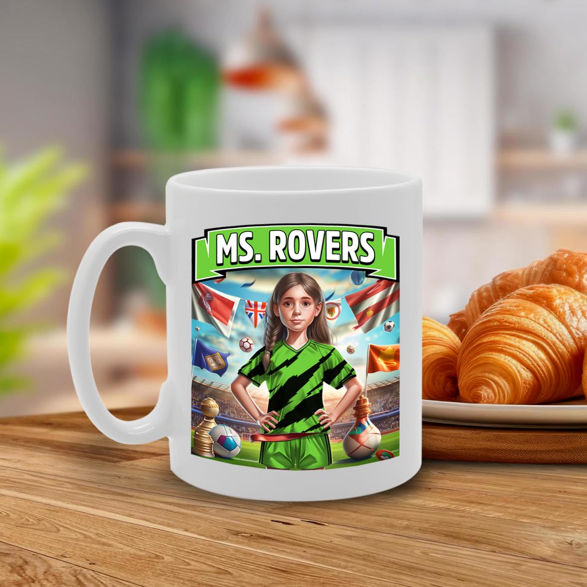 Ms Forest Green   Printed Tea Coffee Ceramic  For Footie Fan Ladies Girls Mg6384 - Funny Printed Coffee Mug - Great Gift Idea
