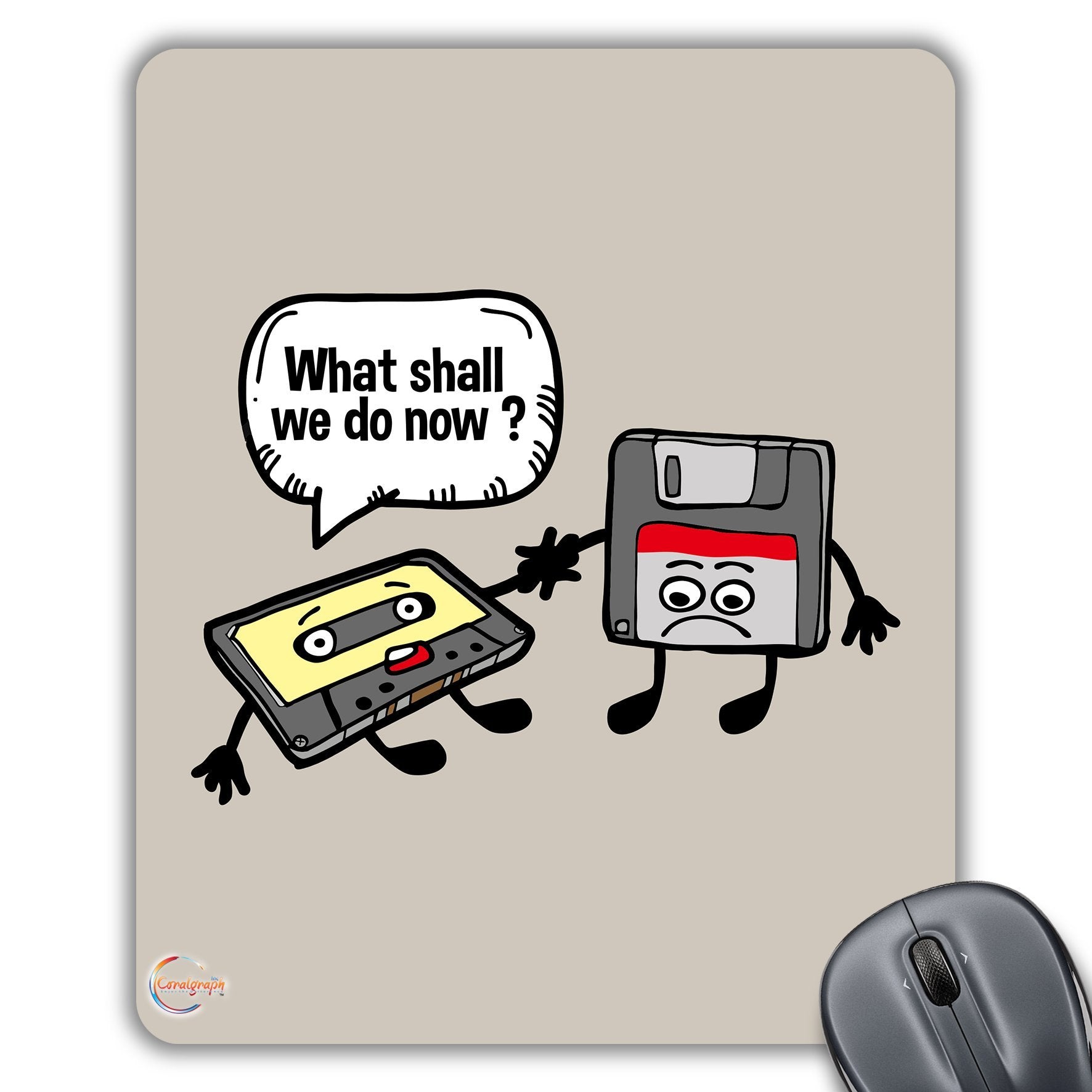 CP397 Poor Cassette & Floppy Disk Novelty Gift Printed PC Laptop Computer Mouse Mat Pad
