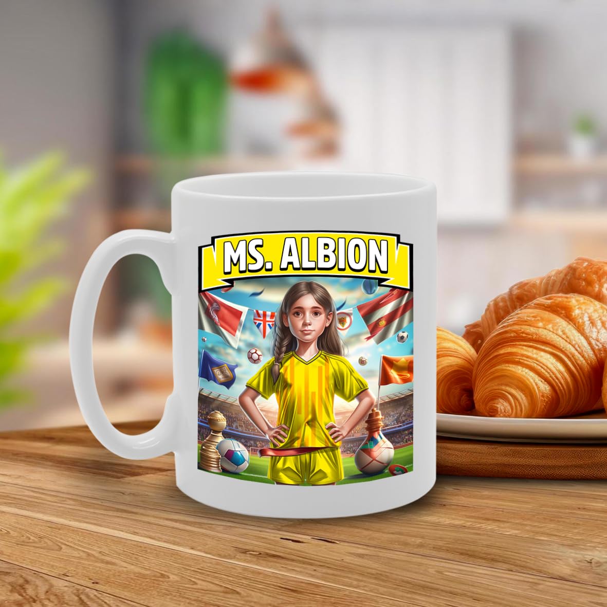 Football Fan Ceramic  - Perfect   For Soccer Lovers, Ladies & Girls - Printed Cup For Footie Enthusiasts (Albion) - Funny Printed Coffee Mug - Great Gift Idea