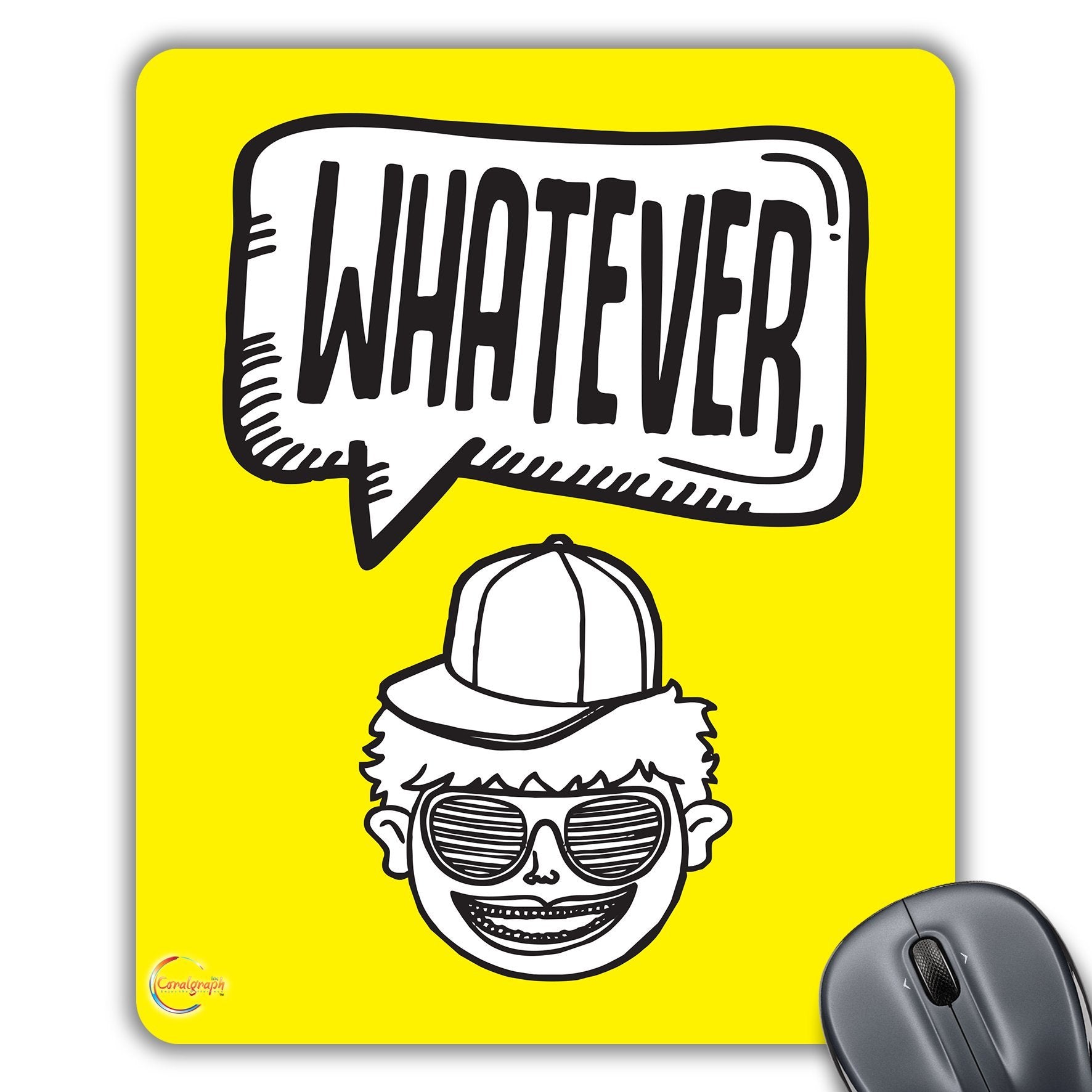 CP304 Whatever Novelty Gift Printed PC Laptop Computer Mouse Mat Pad