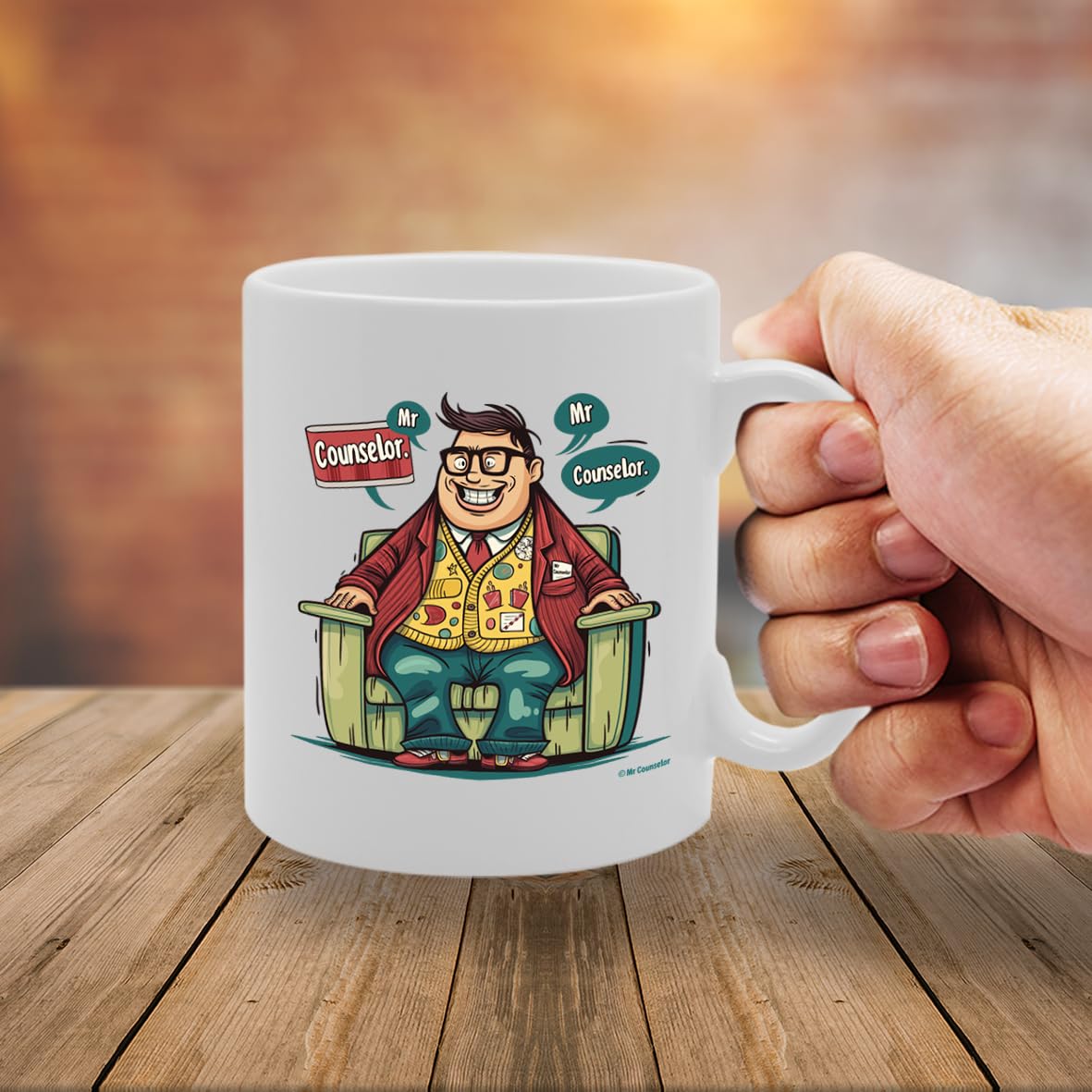 Mr Counselor  - For Counselors, Therapists, Guidance Professionals, Durable Ceramic, Dishwasher Safe, Premium Print Mg6076 - Funny Printed Coffee Mug - Great Gift Idea