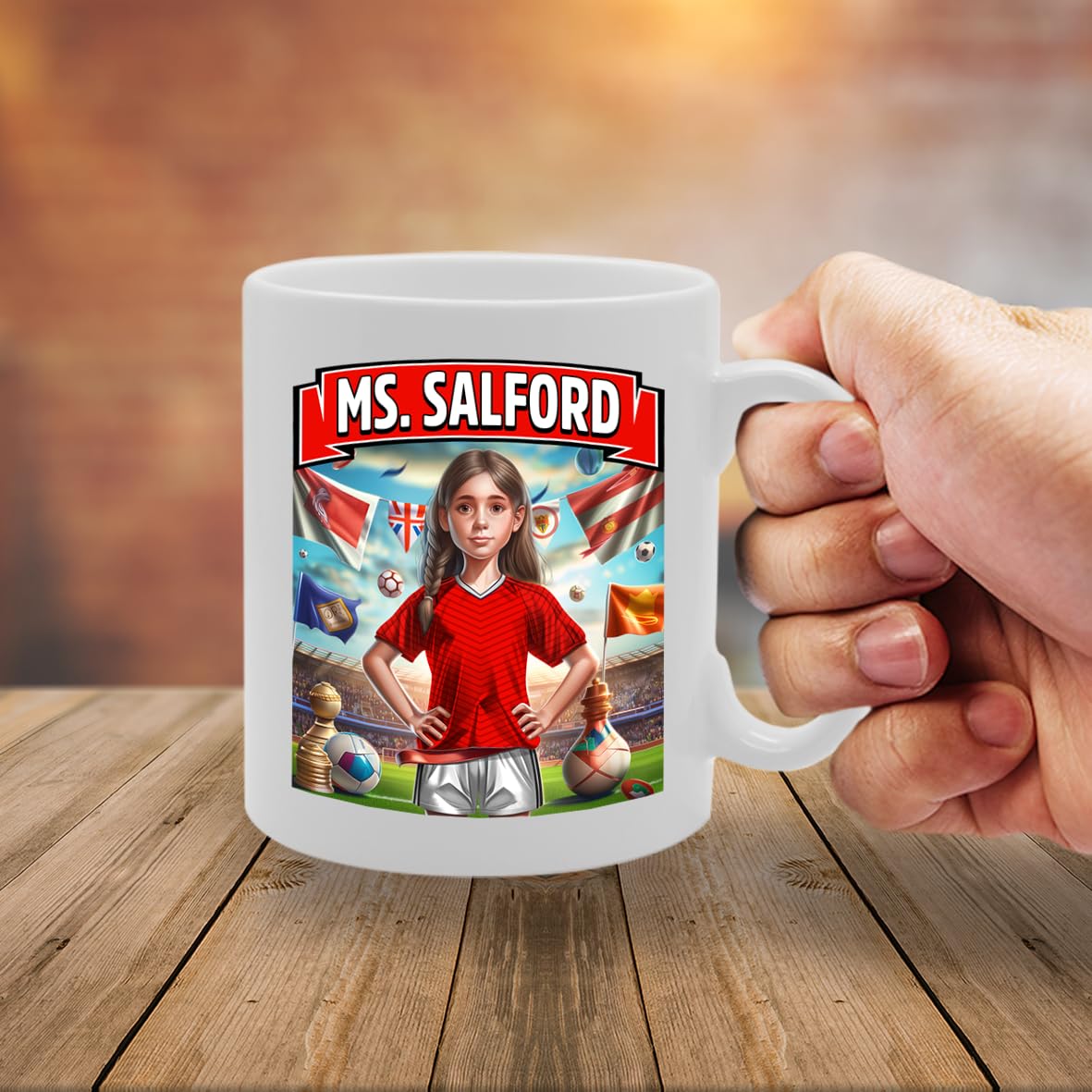 Ms Salford   Printed Tea Coffee Ceramic  For Footie Fan Ladies Girls Mg6384 - Funny Printed Coffee Mug - Great Gift Idea