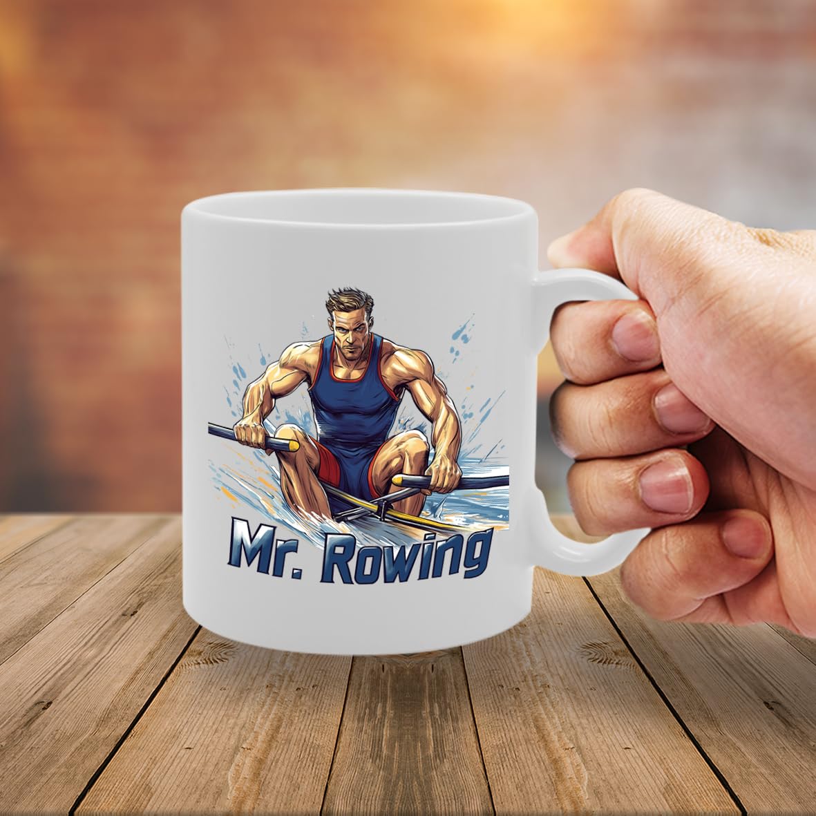 11Oz Ceramic  Featuring Popular Sports Designs From Around The World – Ideal For Sports Fans And Enthusiasts (Rowing Mg6568) - Funny Printed Coffee Mug - Great Gift Idea