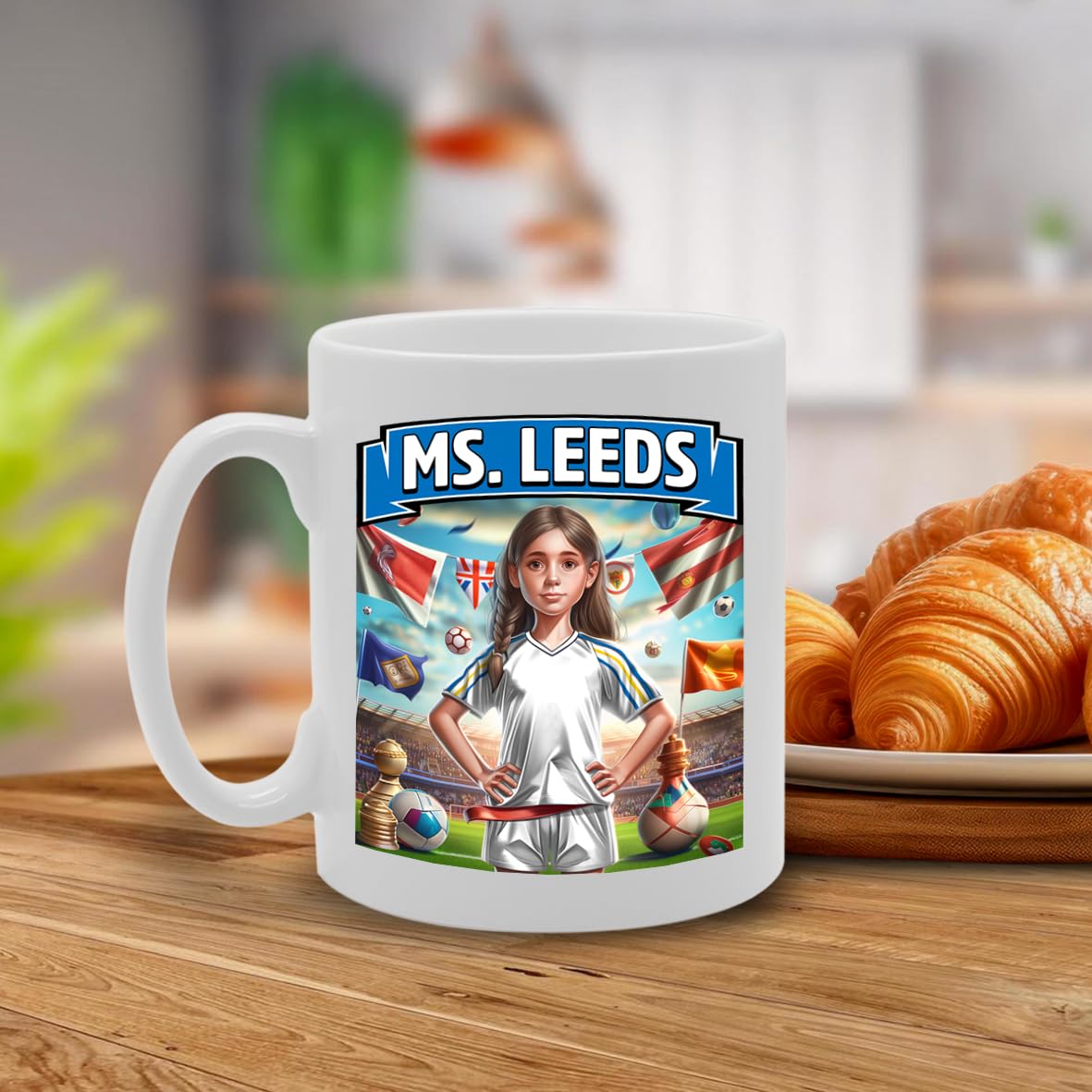 Ms Leeds   Printed Tea Coffee Ceramic  For Footie Fan Ladies Girls Mg6384 - Funny Printed Coffee Mug - Great Gift Idea