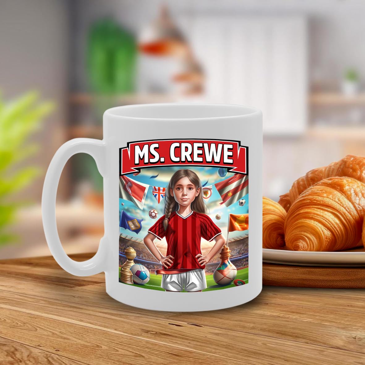 Ms Crewe   Printed Tea Coffee Ceramic  For Footie Fan Ladies Girls Mg6384 - Funny Printed Coffee Mug - Great Gift Idea
