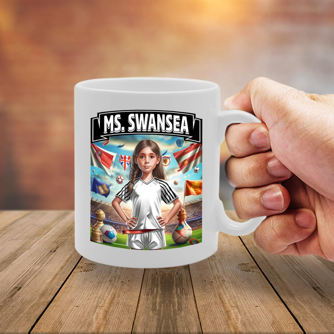 Ms Swansea   Printed Tea Coffee Ceramic  For Footie Fan Ladies Girls Mg6384 - Funny Printed Coffee Mug - Great Gift Idea