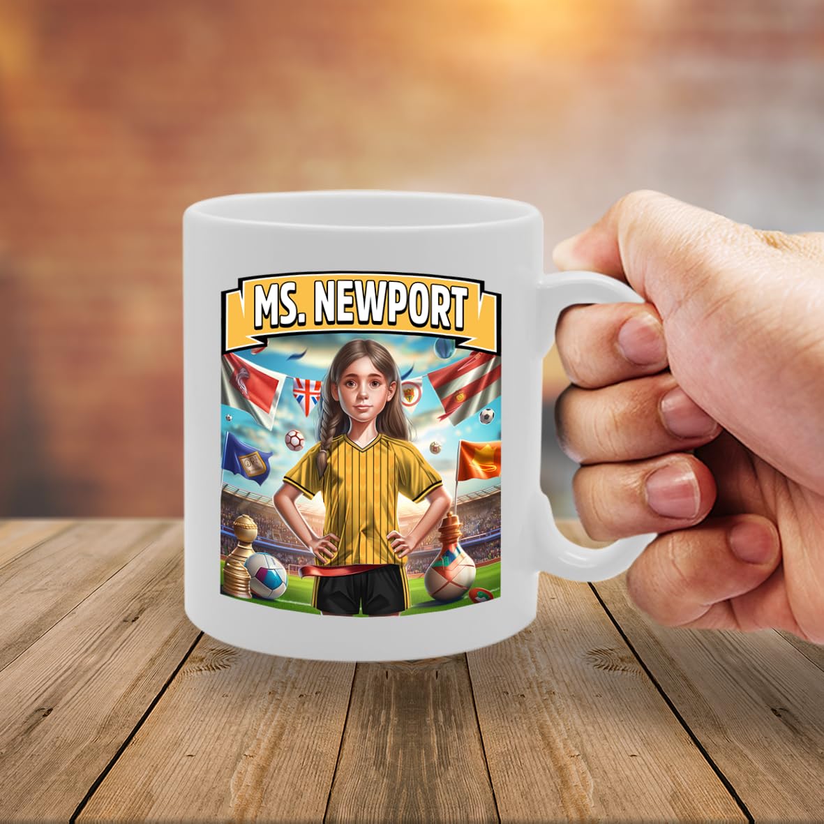 Ms Newport   Printed Tea Coffee Ceramic  For Footie Fan Ladies Girls Mg6384 - Funny Printed Coffee Mug - Great Gift Idea