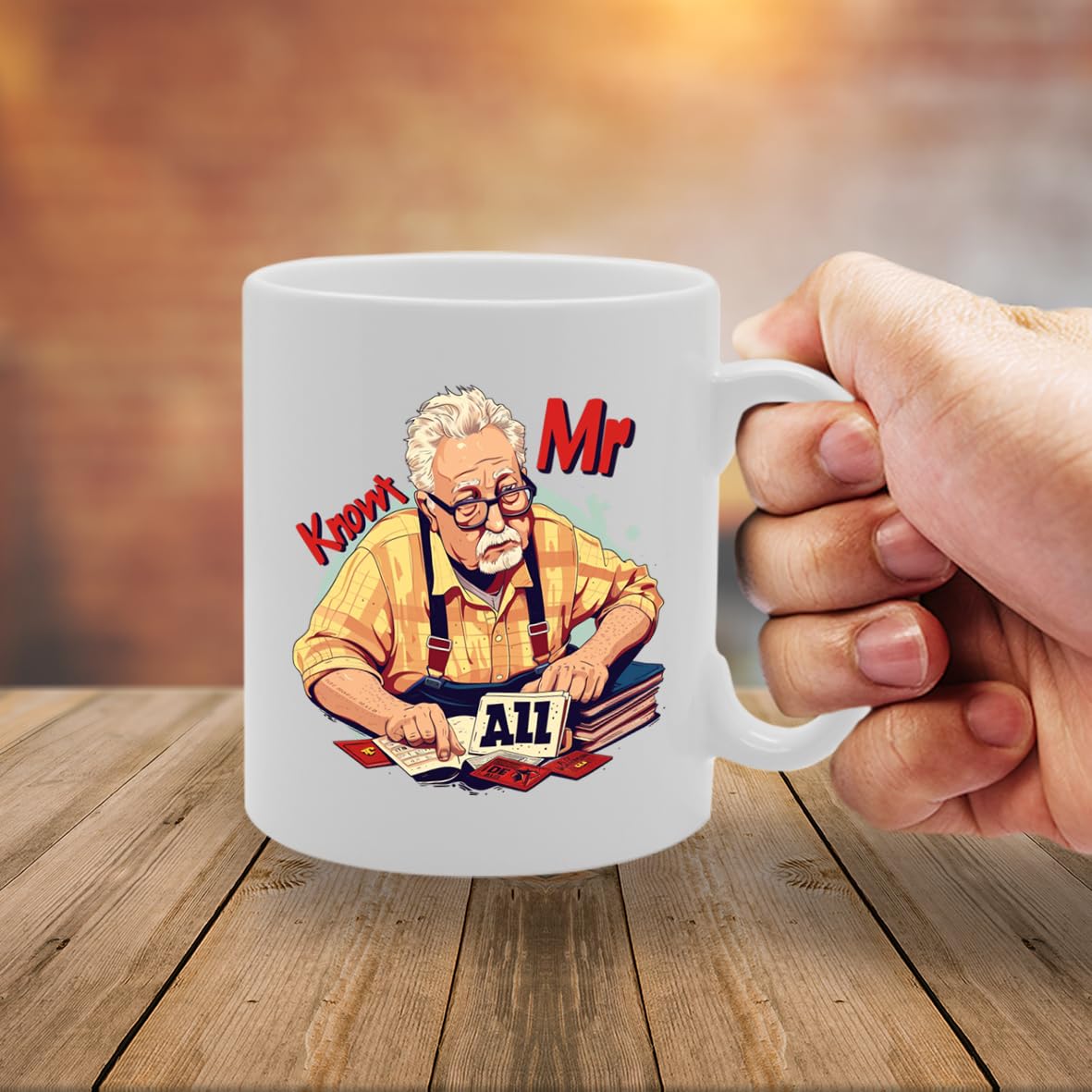 Mr Know Everything  - Ideal For Knowledge Seekers And Trivia Lovers, 11Oz Ceramic Coffee  For Know-It-Alls And Intellectual Enthusiasts Mg5937 - Funny Printed Coffee Mug - Great Gift Idea