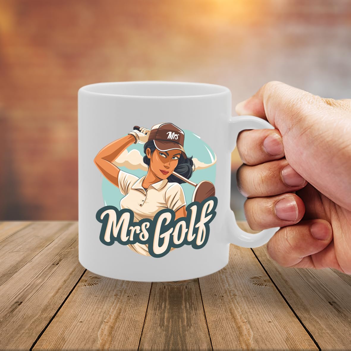 Mrs Golf  - Ideal For Golfers And Sports Enthusiasts, 11Oz Ceramic Coffee  For Golf Fans And Club Members Mg5990 - Funny Printed Coffee Mug - Great Gift Idea