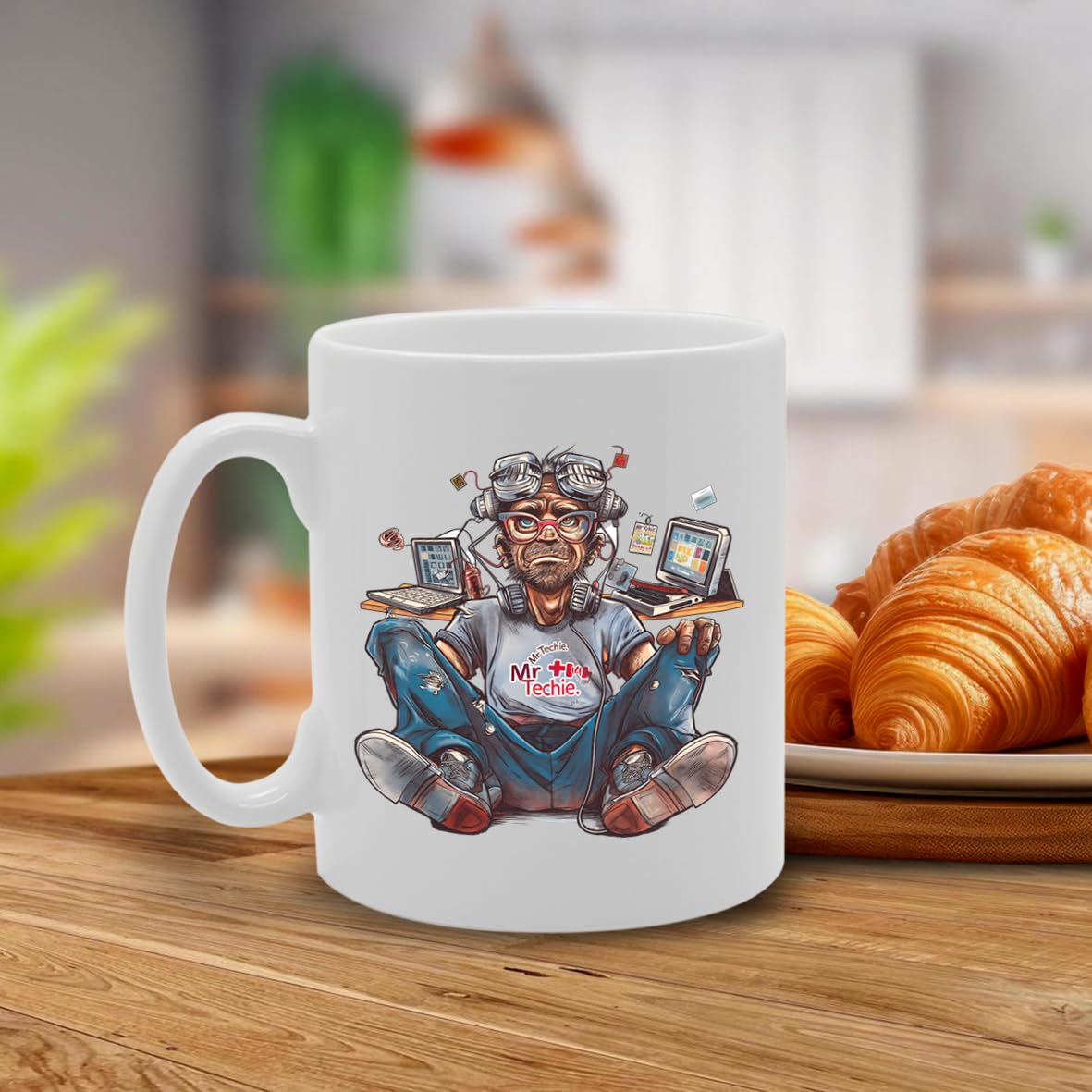 Mr Techie Souvenir  – Depicting A Man Who Embodies Tech Savvy And Innovation – Memory Keepsake For Technology Enthusiasts – Mr Techie Memorabilia Mg6251 - Funny Printed Coffee Mug - Great Gift Idea
