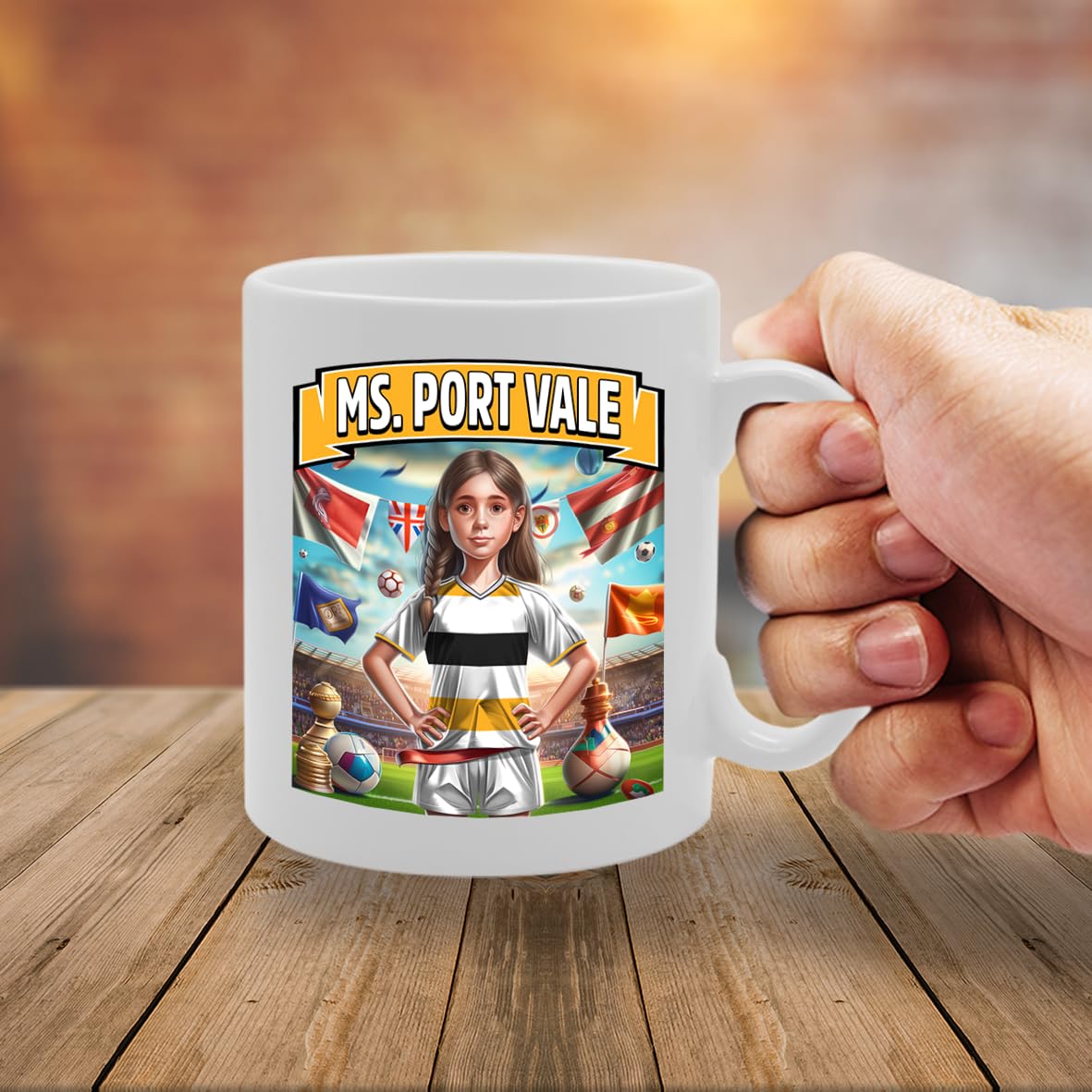 Ms Port Vale   Printed Tea Coffee Ceramic  For Footie Fan Ladies Girls Mg6384 - Funny Printed Coffee Mug - Great Gift Idea