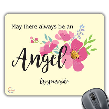 CP196 May There Always Be an Angel by Your Side Novelty Gift Printed PC Laptop Computer Mouse Mat Pad
