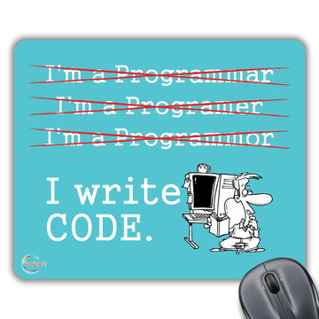 CP063 I Am A Programmer I Write Code Novelty Gift Printed PC Laptop Computer Mouse Mat Pad