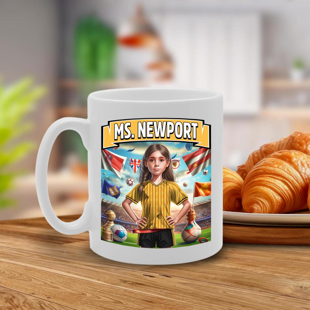 Ms Newport   Printed Tea Coffee Ceramic  For Footie Fan Ladies Girls Mg6384 - Funny Printed Coffee Mug - Great Gift Idea