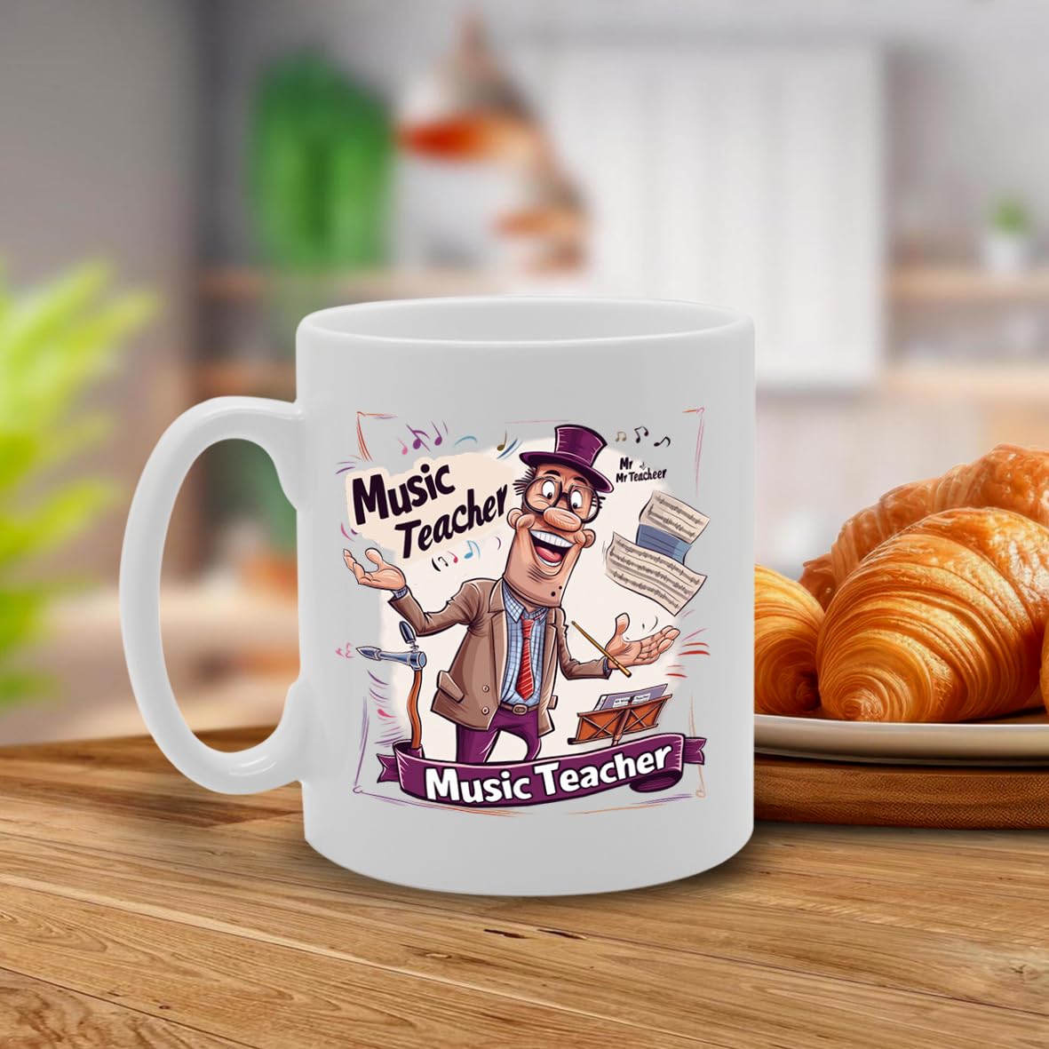 Mr Music Teacher  - For Music Teachers, Educators, Band Directors, Durable Ceramic, Dishwasher Safe, Premium Print Mg6072 - Funny Printed Coffee Mug - Great Gift Idea