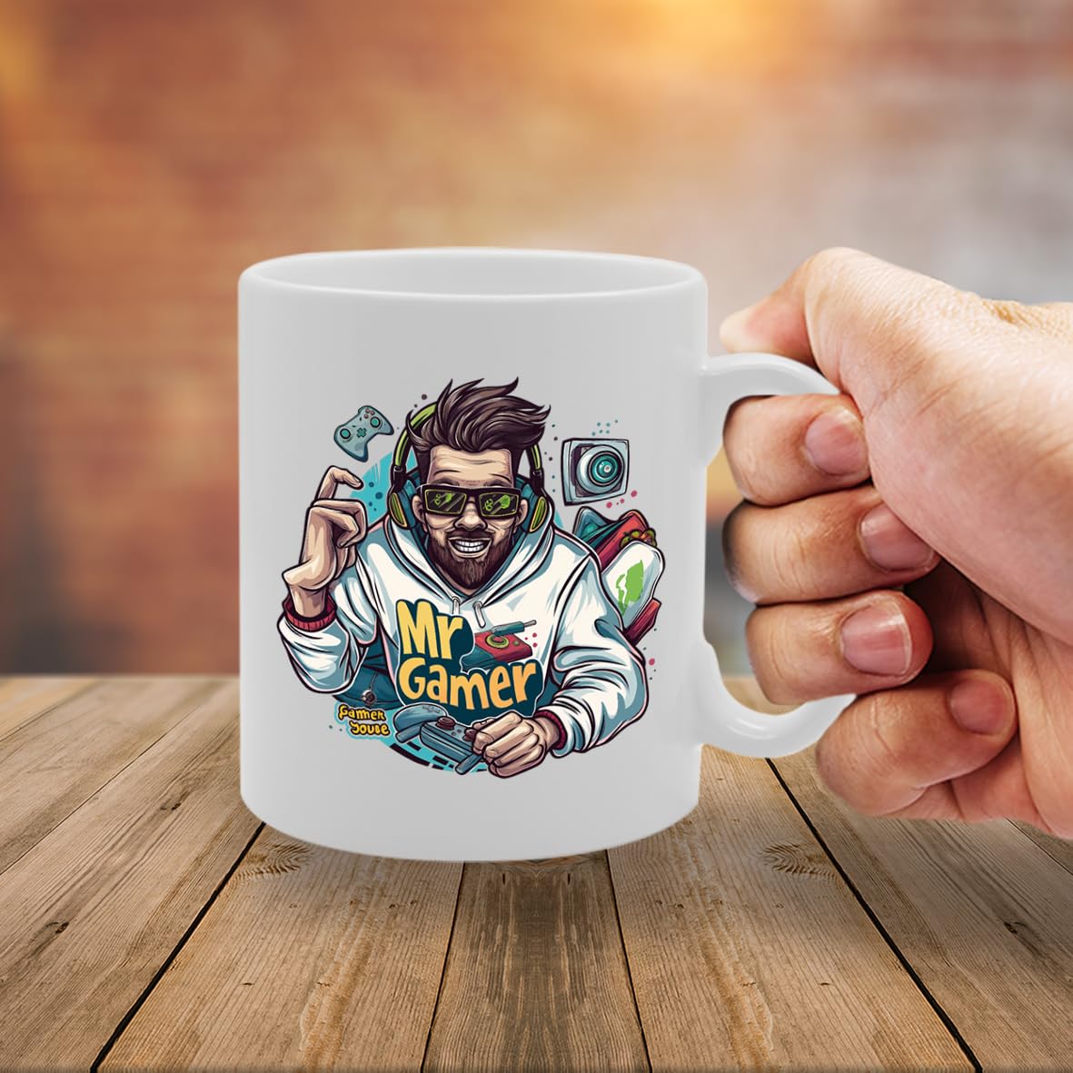 Mr Gamer  - Ideal For Gamers And Esports Enthusiasts, 11Oz Ceramic Coffee  For Video Game Fans And Gaming Professionals Mg6000 - Funny Printed Coffee Mug - Great Gift Idea