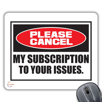 CP029 Please Cancel Novelty Gift Printed PC Laptop Computer Mouse Mat Pad