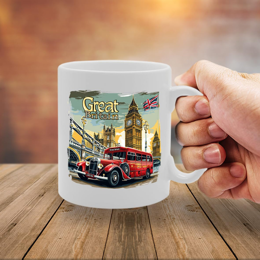 Printed Coffee Ceramic  Featuring Great Britain 1 Design Mg6454 - Funny Printed Coffee Mug - Great Gift Idea
