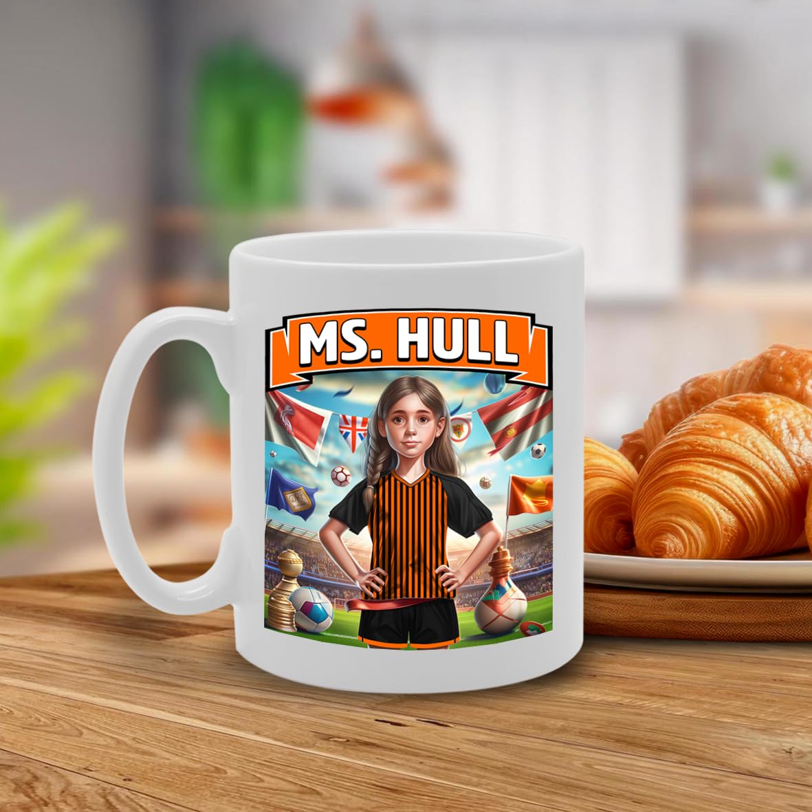Ms Hull   Printed Tea Coffee Ceramic  For Footie Fan Ladies Girls Mg6384 - Funny Printed Coffee Mug - Great Gift Idea