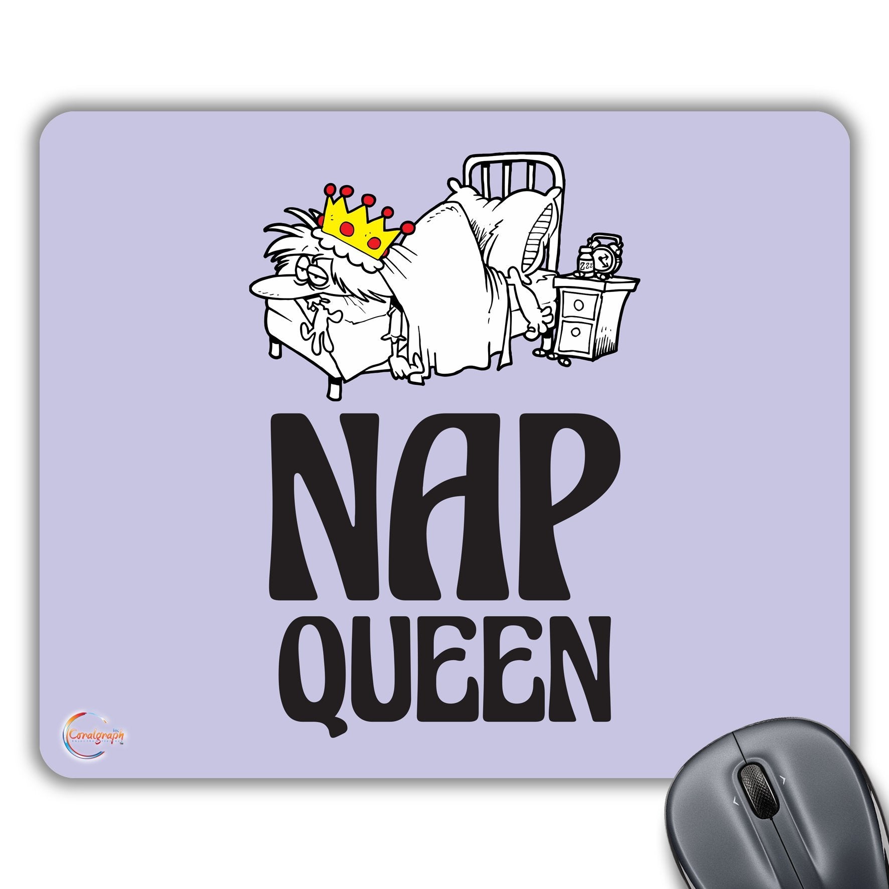 CP130 Nap Queen Novelty Gift Printed PC Laptop Computer Mouse Mat Pad
