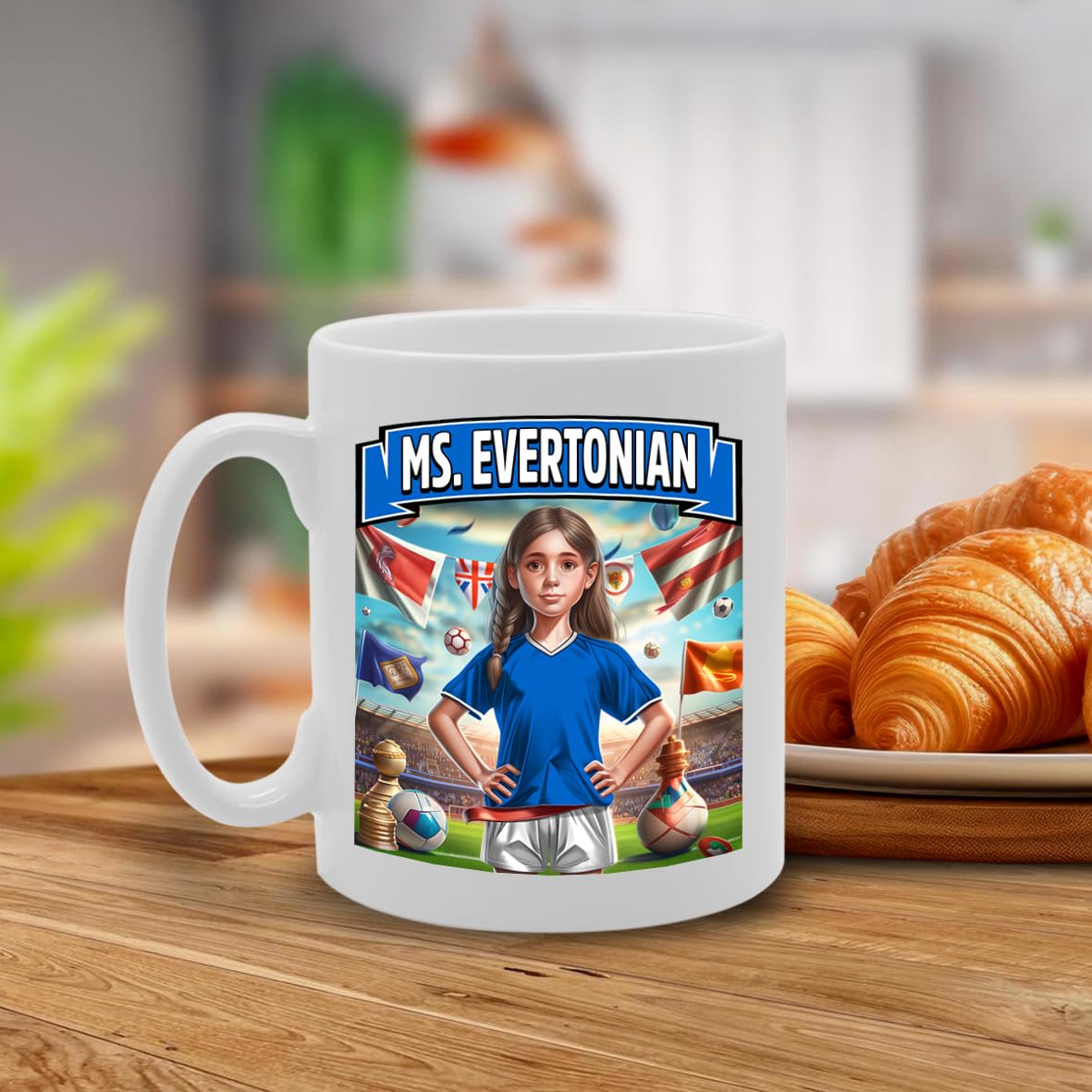 Ms Evertonian   Printed Tea Coffee Ceramic  For Footie Fan Ladies Girls Mg6384 - Funny Printed Coffee Mug - Great Gift Idea