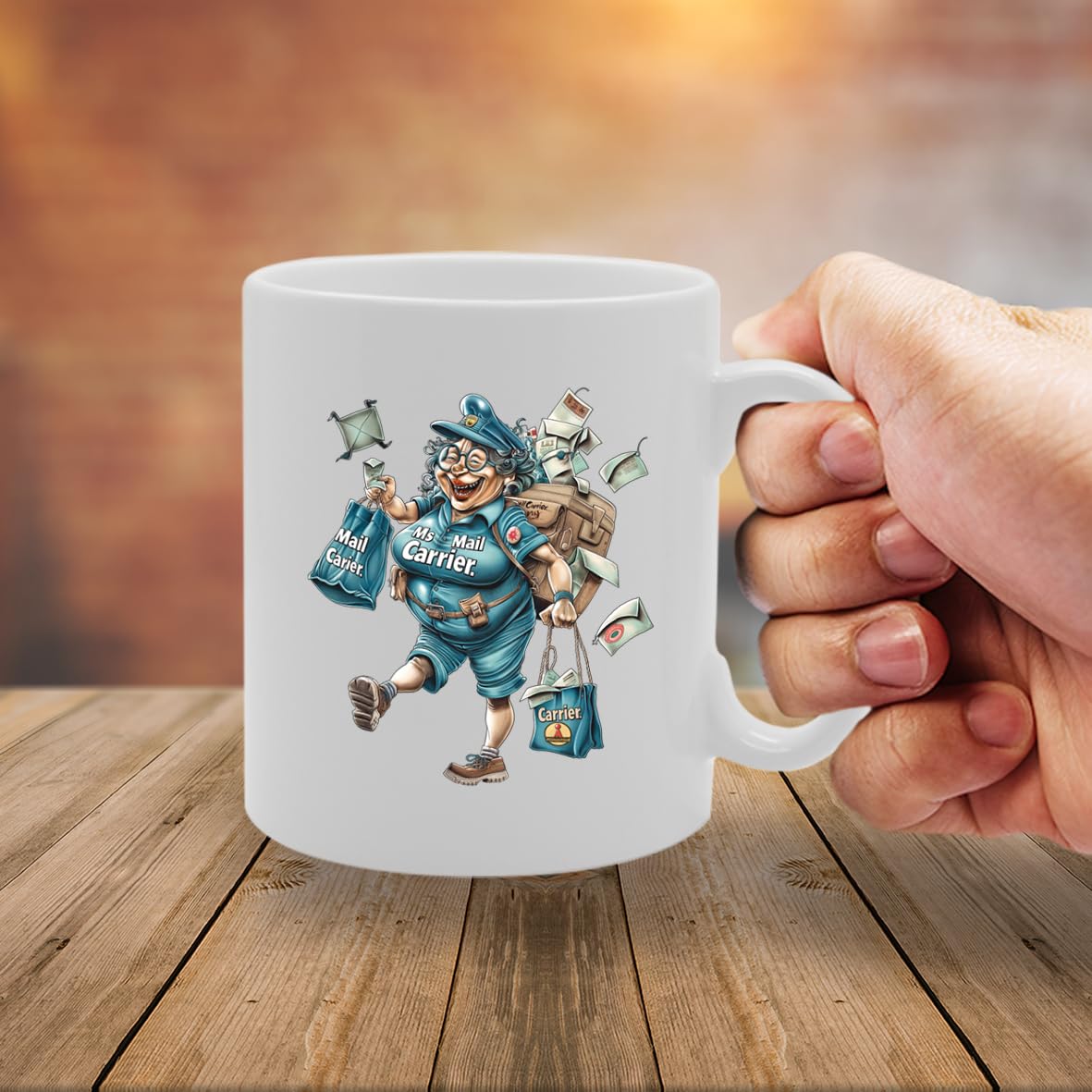 Ms Mail Ceramic  - Ideal For Mail Carriers, Postal Workers, And Delivery Personnel - 11Oz Coffee  With Charming Design Mg6275 - Funny Printed Coffee Mug - Great Gift Idea