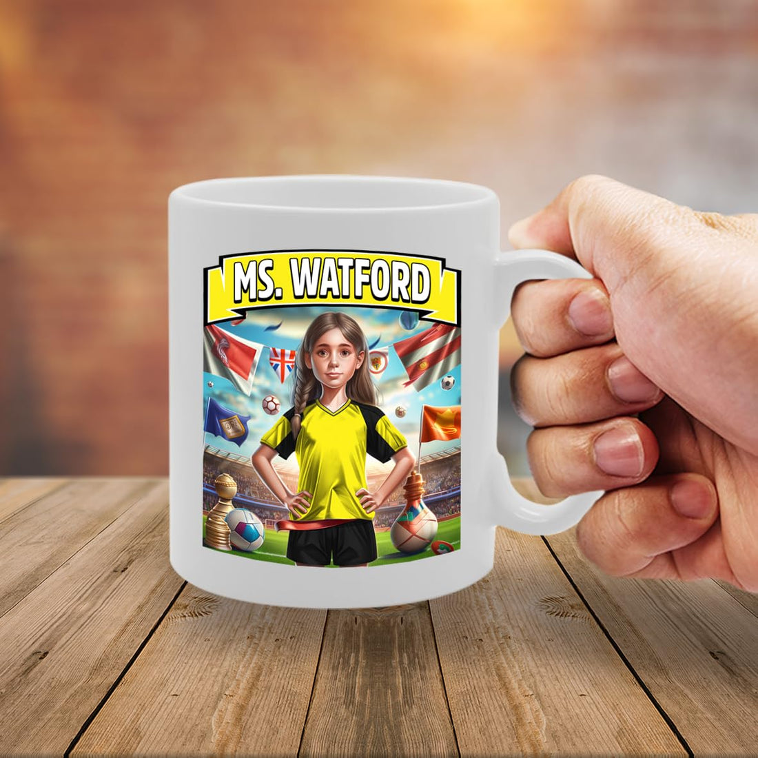 Ms Watford   Printed Tea Coffee Ceramic  For Footie Fan Ladies Girls Mg6384 - Funny Printed Coffee Mug - Great Gift Idea