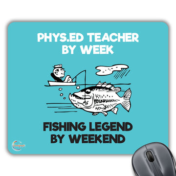 CP162 Fishing Legend by Weekend Novelty Gift Printed PC Laptop Computer Mouse Mat Pad