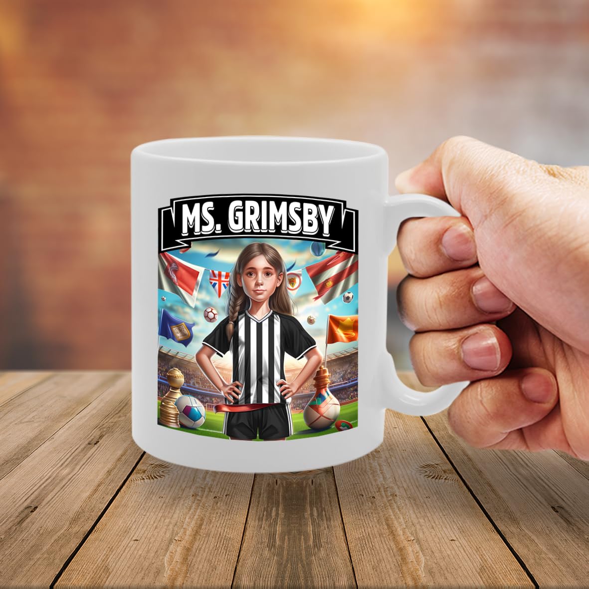 Ms Grimsby   Printed Tea Coffee Ceramic  For Footie Fan Ladies Girls Mg6384 - Funny Printed Coffee Mug - Great Gift Idea
