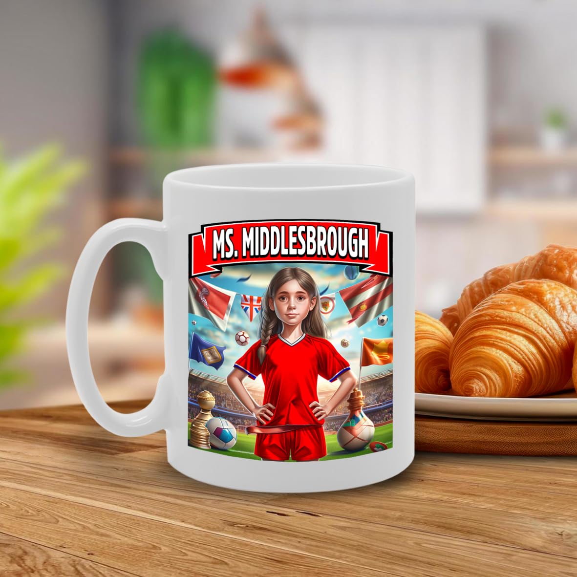 Ms Middlesbrough   Printed Tea Coffee Ceramic  For Footie Fan Ladies Girls Mg6384 - Funny Printed Coffee Mug - Great Gift Idea