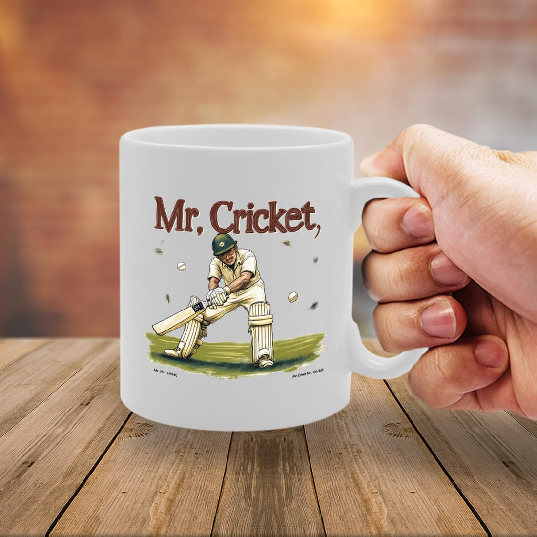 11Oz Ceramic  Featuring Popular Sports Designs From Around The World – Ideal For Sports Fans And Enthusiasts (Cricket Mg6551 ) - Funny Printed Coffee Mug - Great Gift Idea