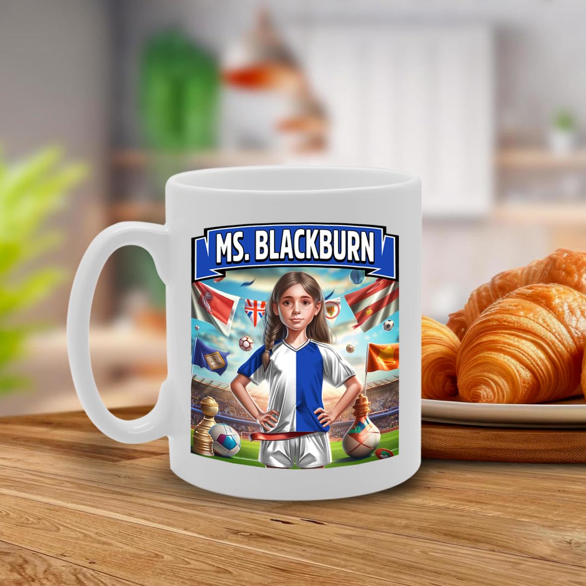 Ms Blackburn   Printed Tea Coffee Ceramic  For Footie Fan Ladies Girls Mg6384 - Funny Printed Coffee Mug - Great Gift Idea