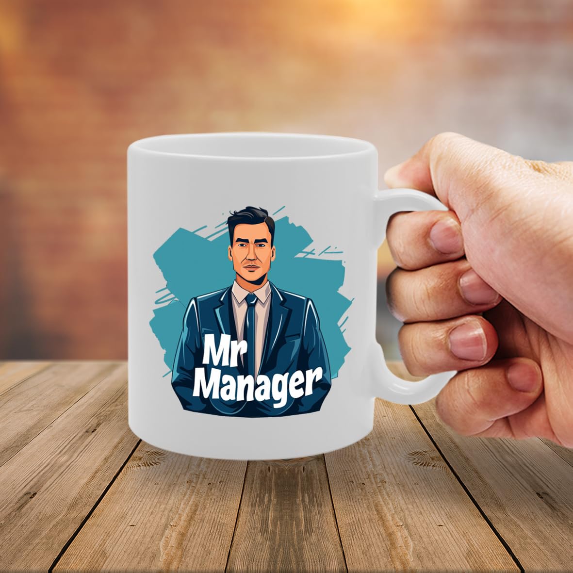 Mr Manager  - Ideal For Managers And Business Professionals, 11Oz Ceramic Coffee  For Office Enthusiasts And Leaders Mg5955 - Funny Printed Coffee Mug - Great Gift Idea