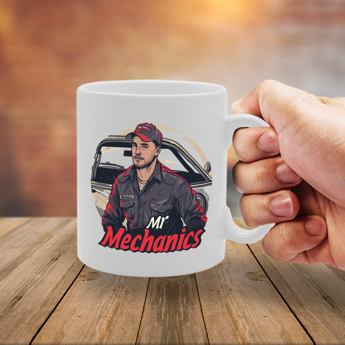 Mr Mechanic  - Ideal For Mechanics And Car Enthusiasts, 11Oz Ceramic Coffee  For Auto Technicians And Garage Pros Mg5926 - Funny Printed Coffee Mug - Great Gift Idea