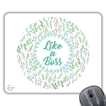 CP253 Like A Boss Novelty Gift Printed PC Laptop Computer Mouse Mat Pad