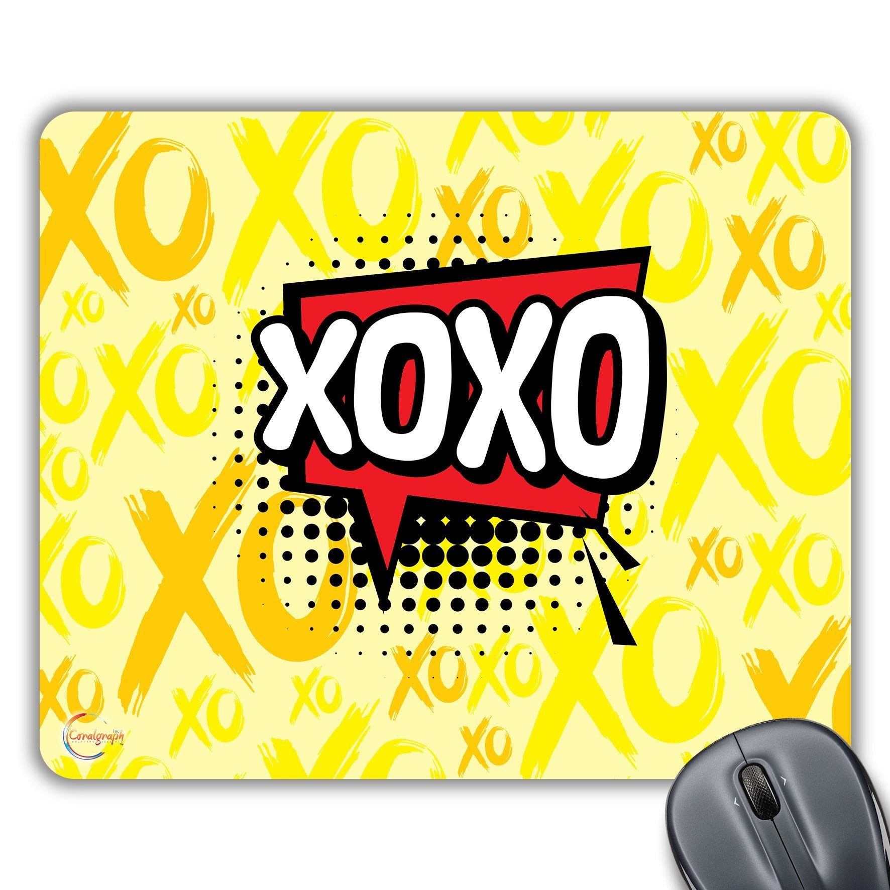 CP297 XOXO Illustration Novelty Gift Printed PC Laptop Computer Mouse Mat Pad
