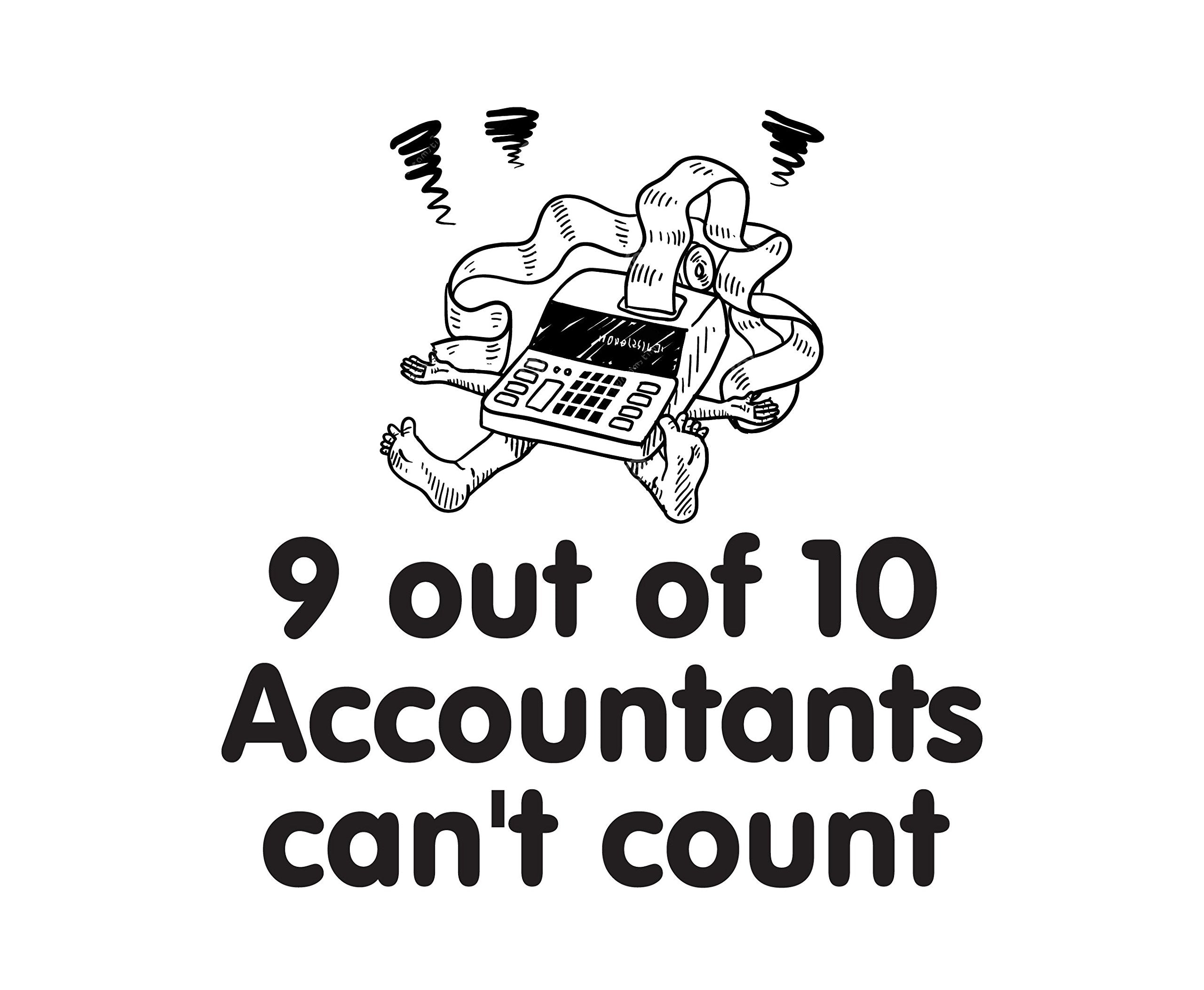 CP091 9 Out of 10 Accountants Can't Count Novelty Gift Printed PC Laptop Computer Mouse Mat Pad
